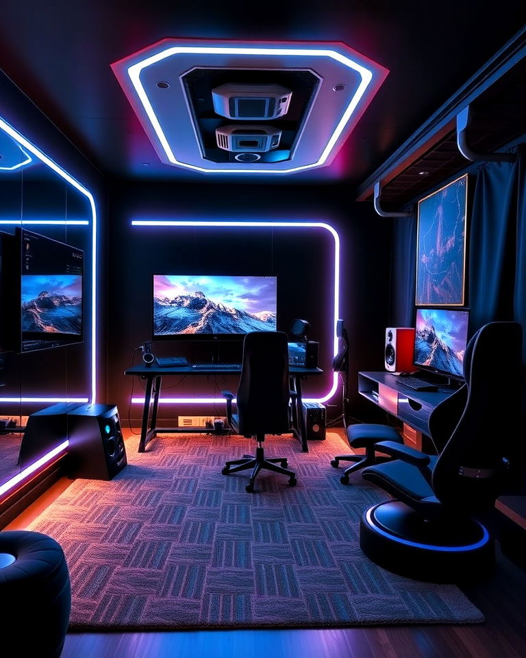 virtual reality station setup - 30 Rec Room Ideas