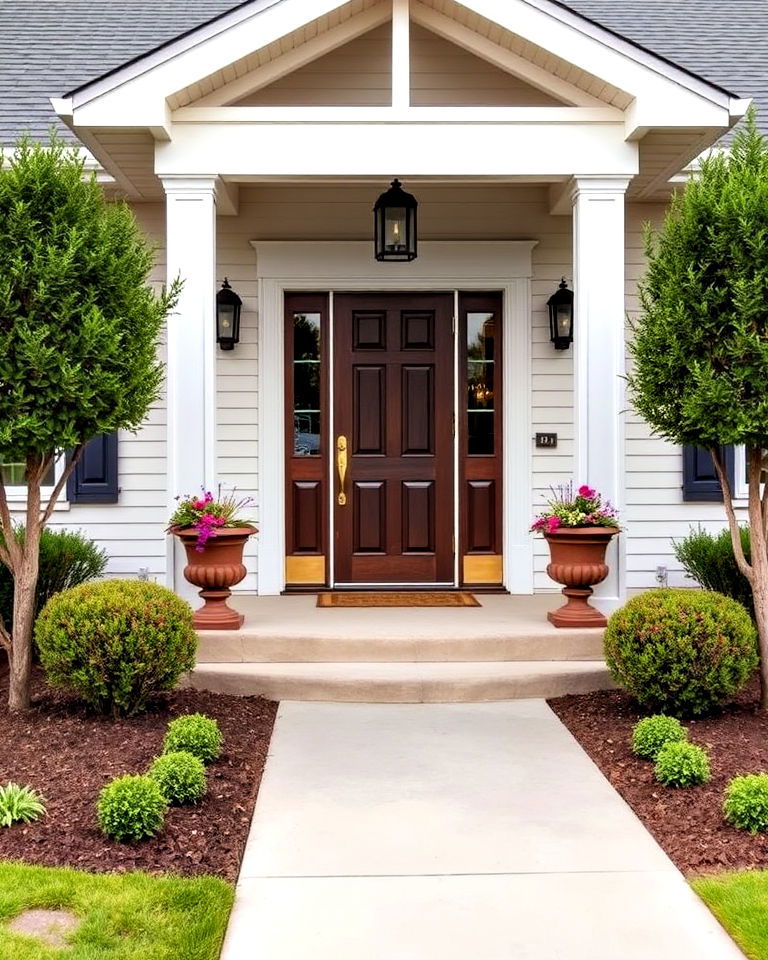 visually appealing symmetrical design - 40 Curb Appeal Inspiration for Ranch Homes