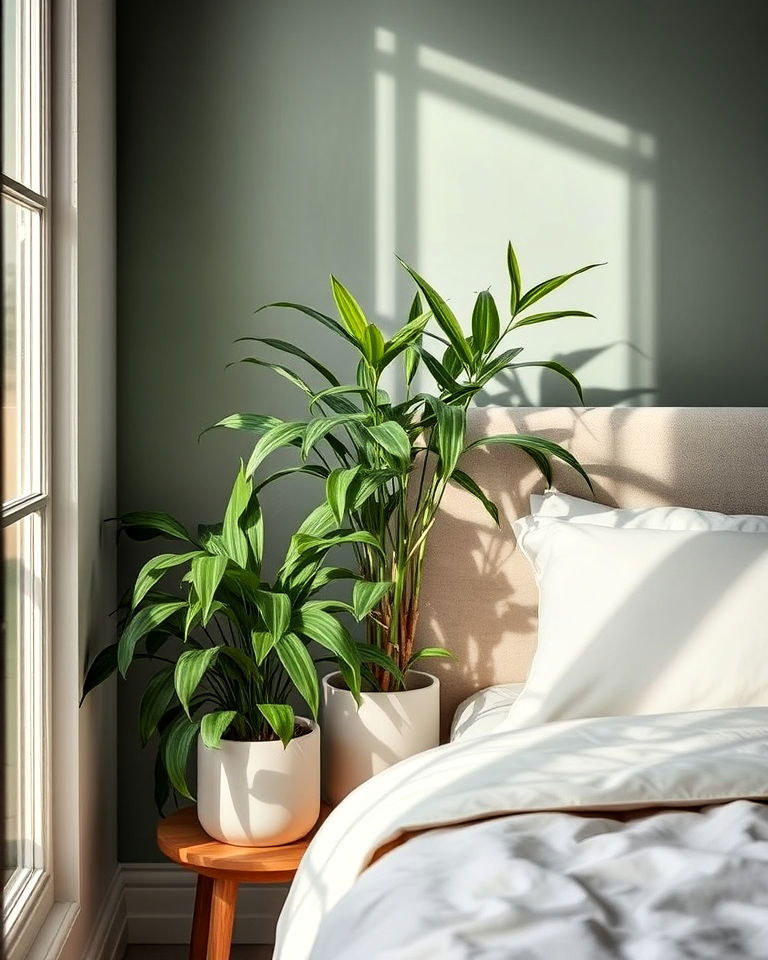 wabi sabi bedroom with indoor plants - 20 Wabi Sabi Bedroom Ideas