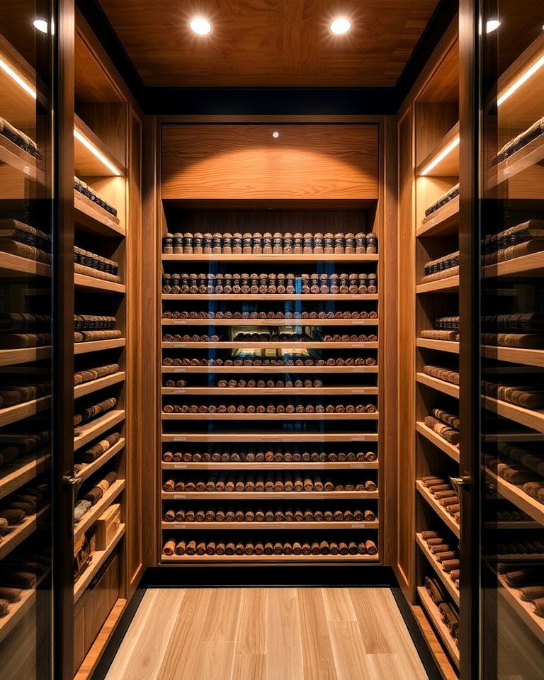 walk in humidor for cigar room - 20 Cigar Room Ideas
