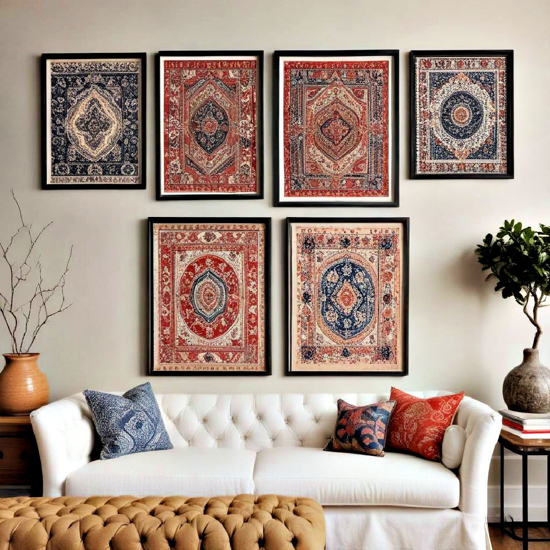 wall decor with framed fabric - 40 Wall Decor Ideas