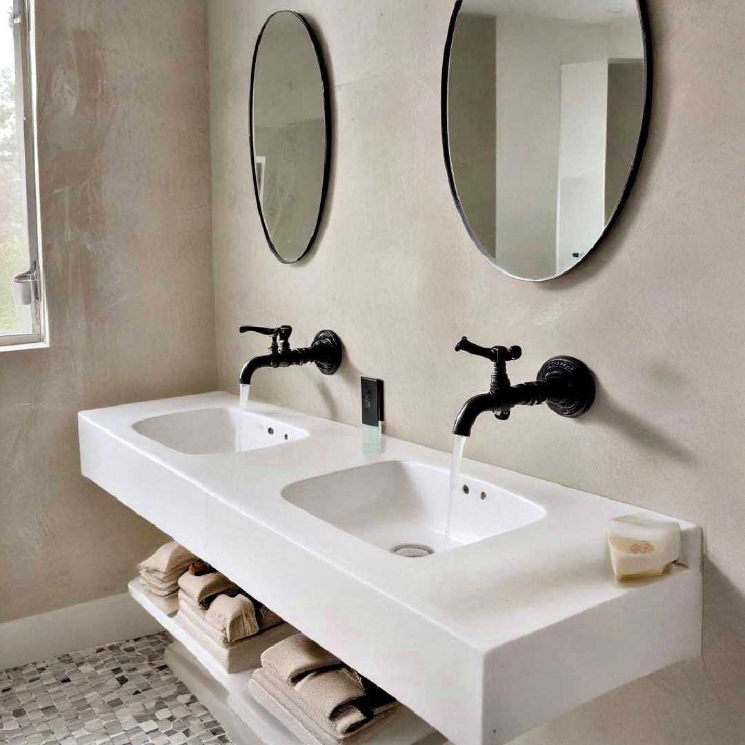 wall mounted faucets for bathroom sink - 40 Bathroom Design Ideas