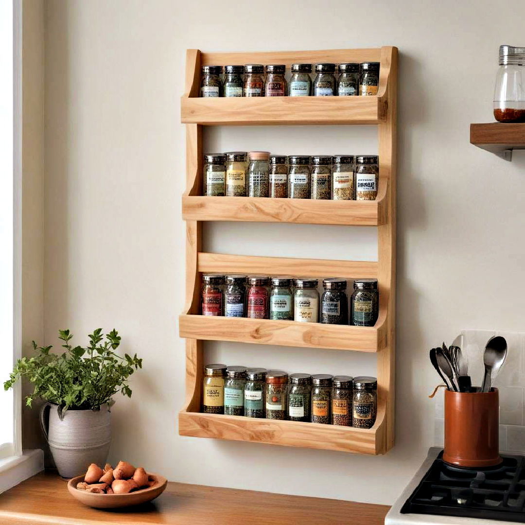 wall mounted pocket shelves - 40 Small Kitchen Ideas