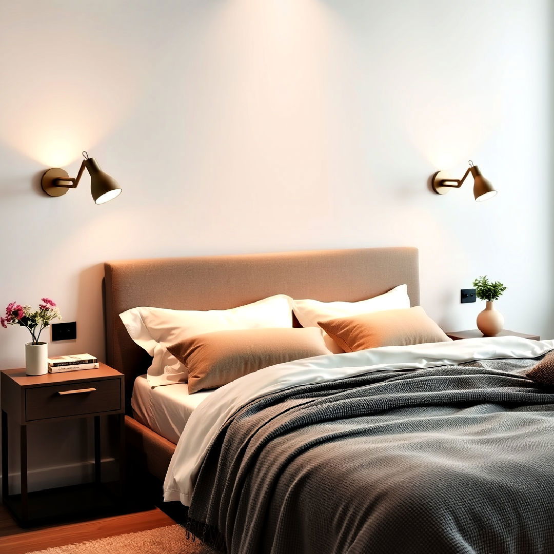 wall mounted reading lights - 40 Bedroom Lighting Ideas