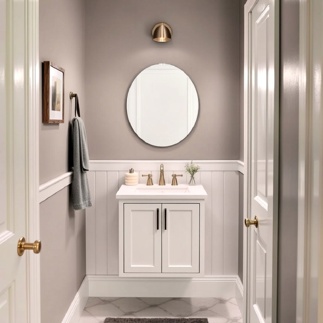 wall mounted slim vanity - 20 Hallway Bathroom Ideas