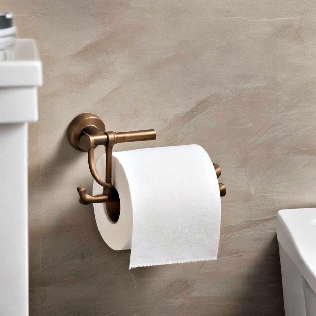 wall mounted toilet paper holder - 40 Bathroom Organization Ideas