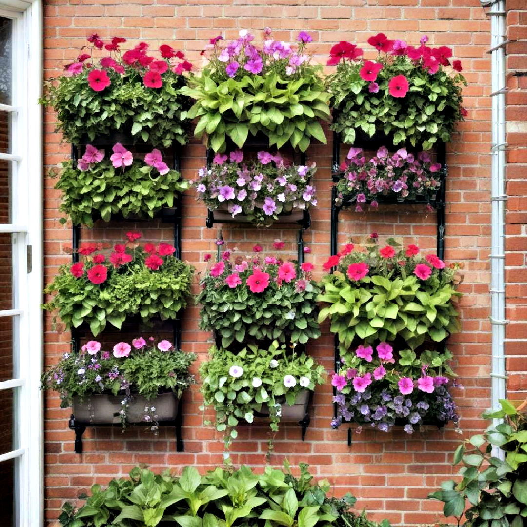 wall mounted vertical planters for flower garden - 30 Flower Garden Ideas
