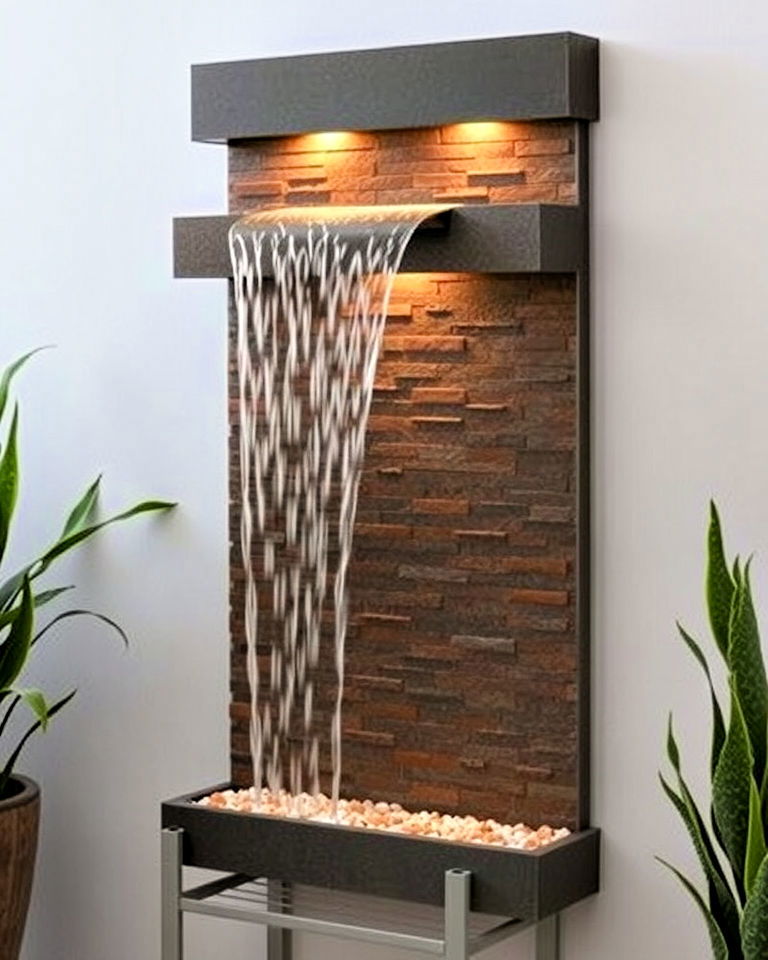 wall mounted waterfall design - 25 Waterfall Design Ideas