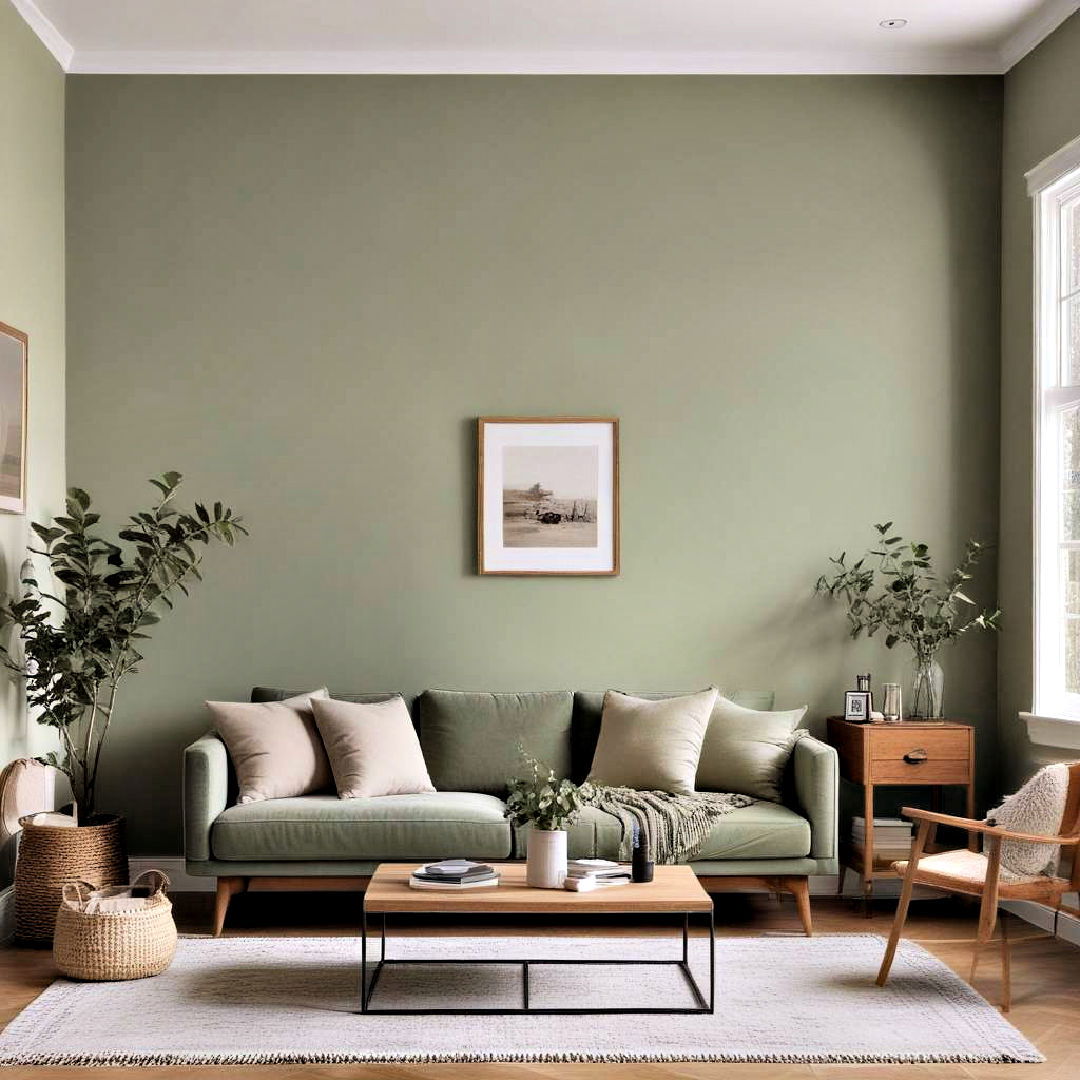 wall paint for rustic sage green living room - 25 Rustic Sage Green Living Room Ideas