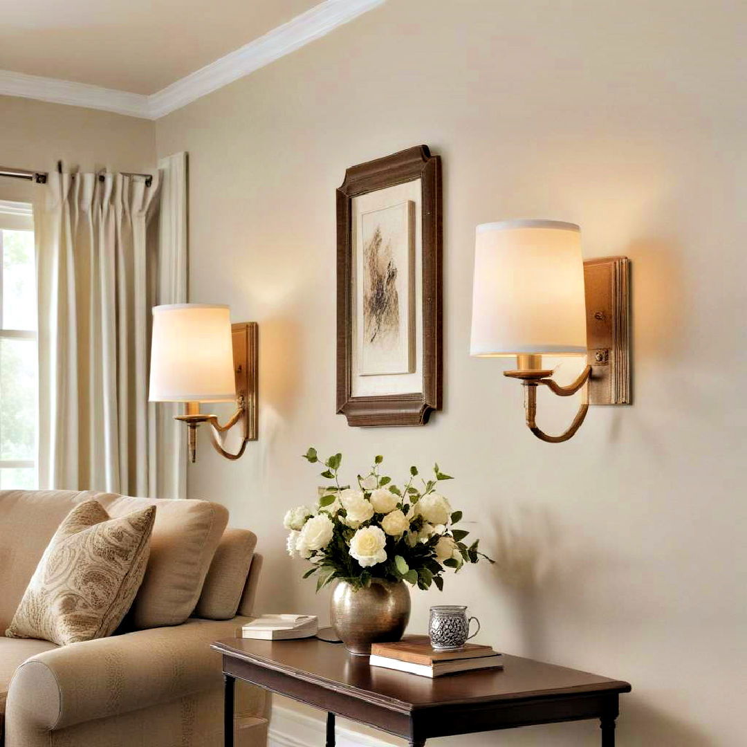 wall sconces for traditional living room - 25 Traditional Living Room Ideas