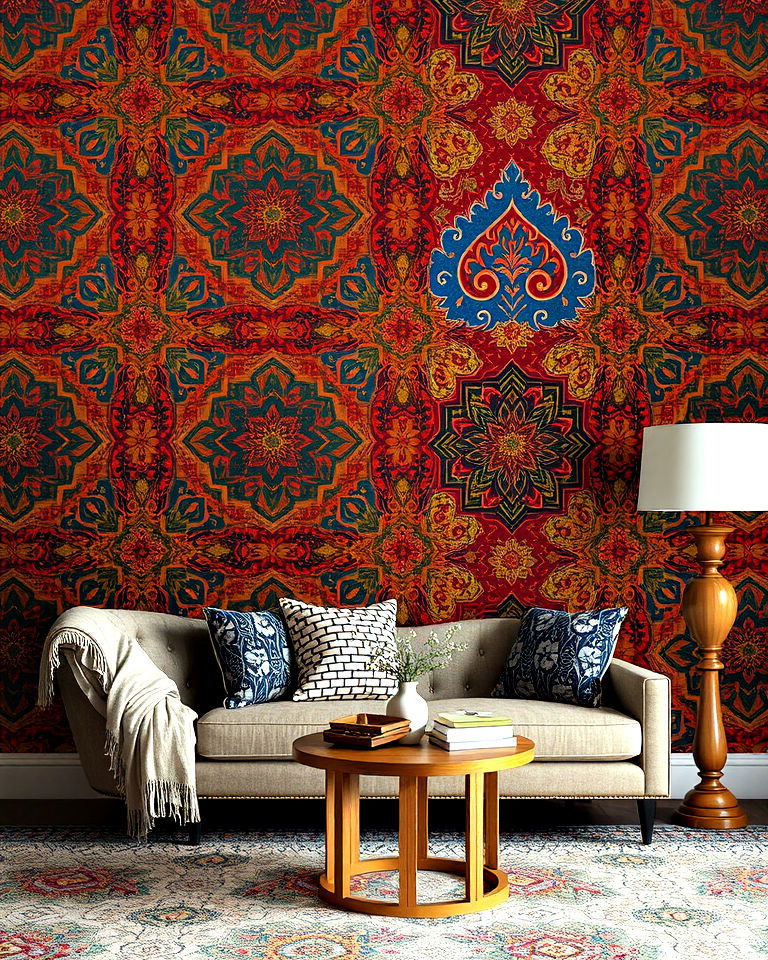 wallpaper with traditional arabian patterns - 20 Arabic Interior Design Ideas
