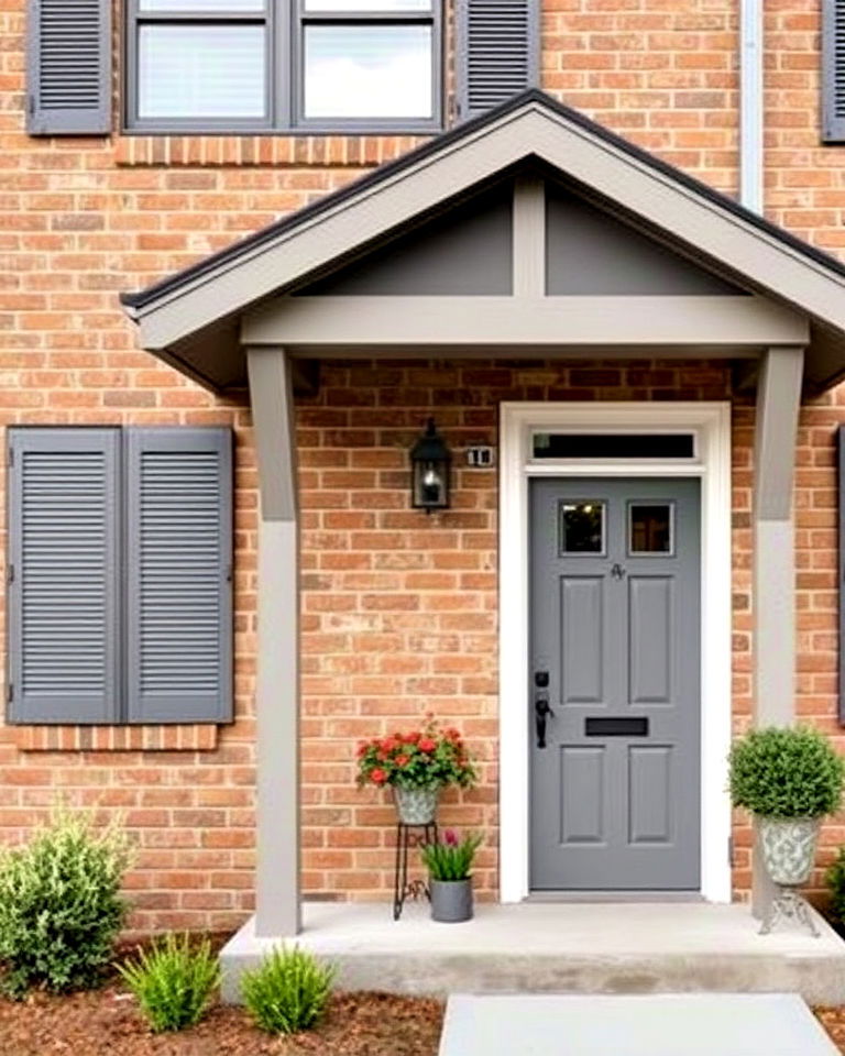 warm gray highlights for tan brick exterior - 25 Tan Brick House Color Schemes