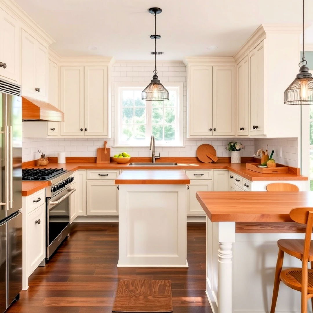 warm wood accents for a cohesive look - 25 Kitchen With Dark Wood Floors