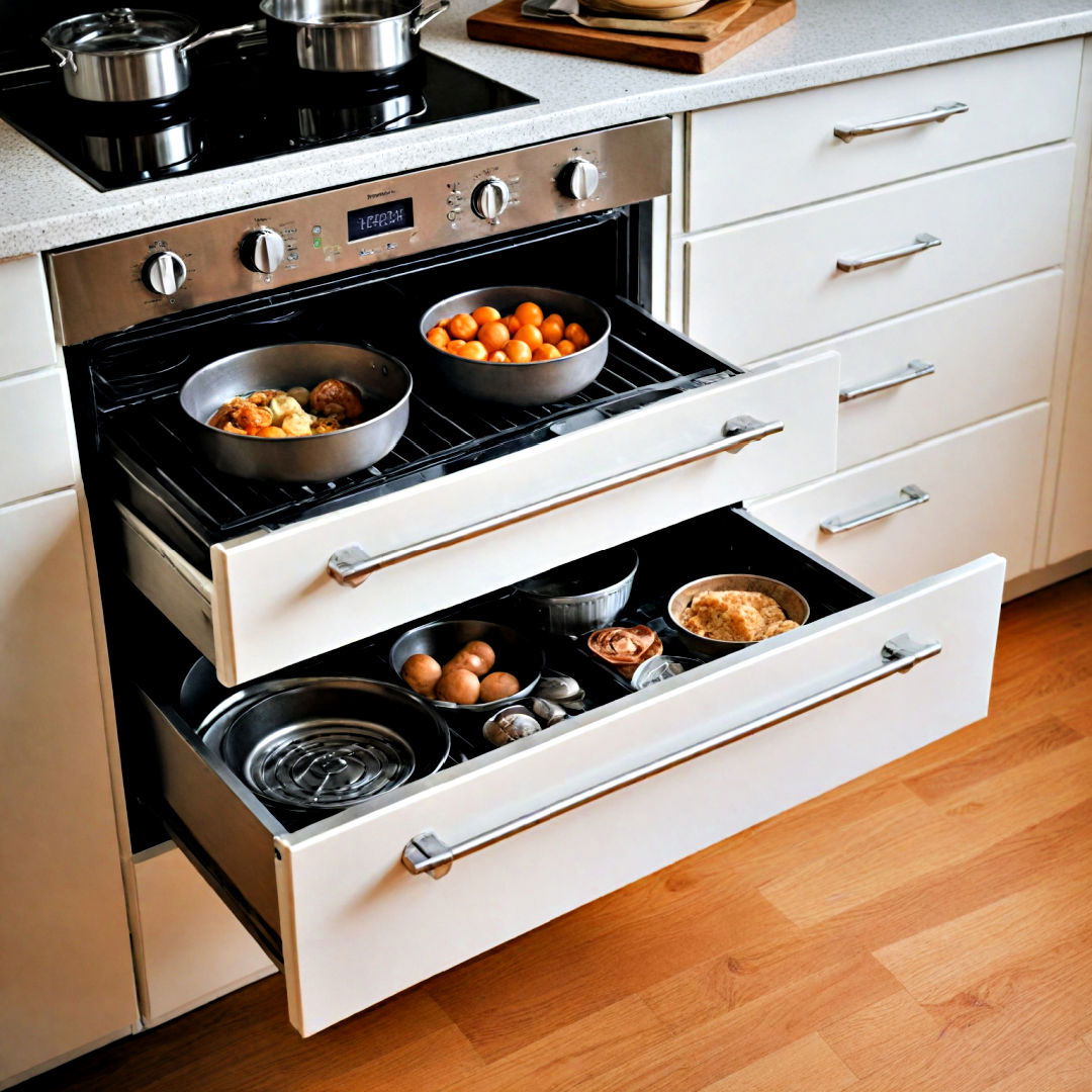 warming drawers to keep food warm - 40 Modern Kitchen Ideas