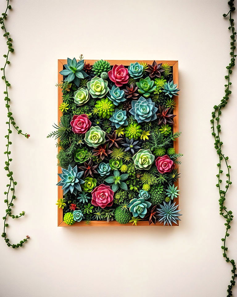 water efficient vertical succulent walls - 30 Drought Tolerant Landscaping Ideas