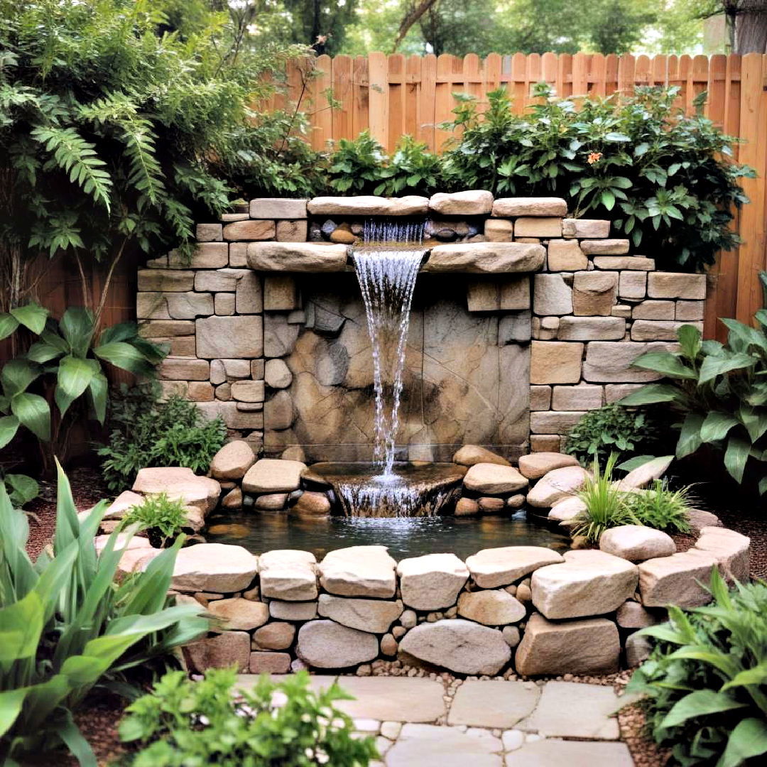 water feature to block unwanted noise - 30 Backyard Privacy Ideas
