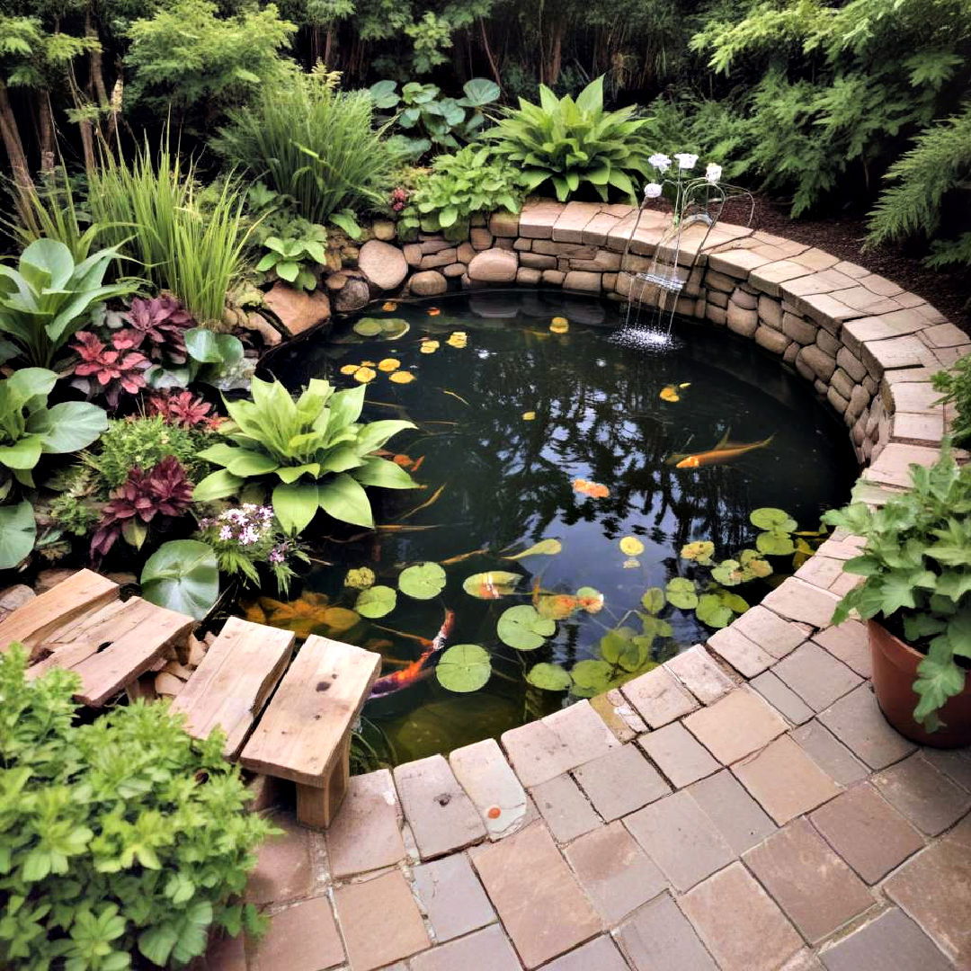 water garden for aquatic plants and species - 40 Container Garden Ideas