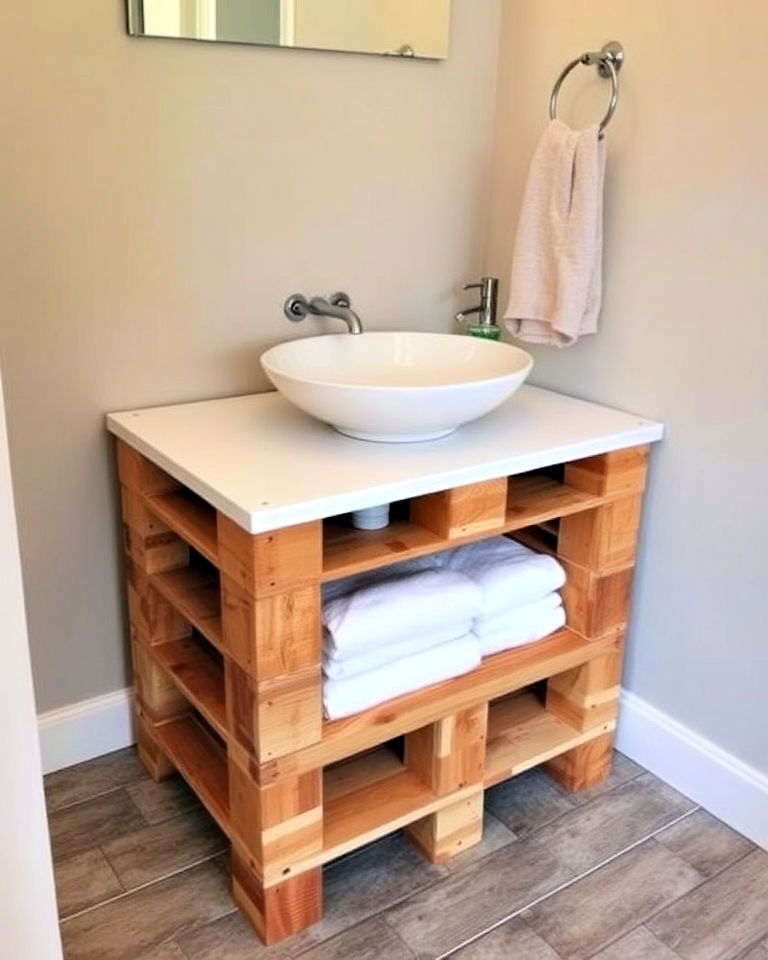 water resistance pallet bathroom vanity - 40 Pallet Furniture Ideas