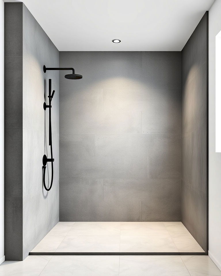 water resistant concrete shower walls - 30 Concrete Bathroom Ideas