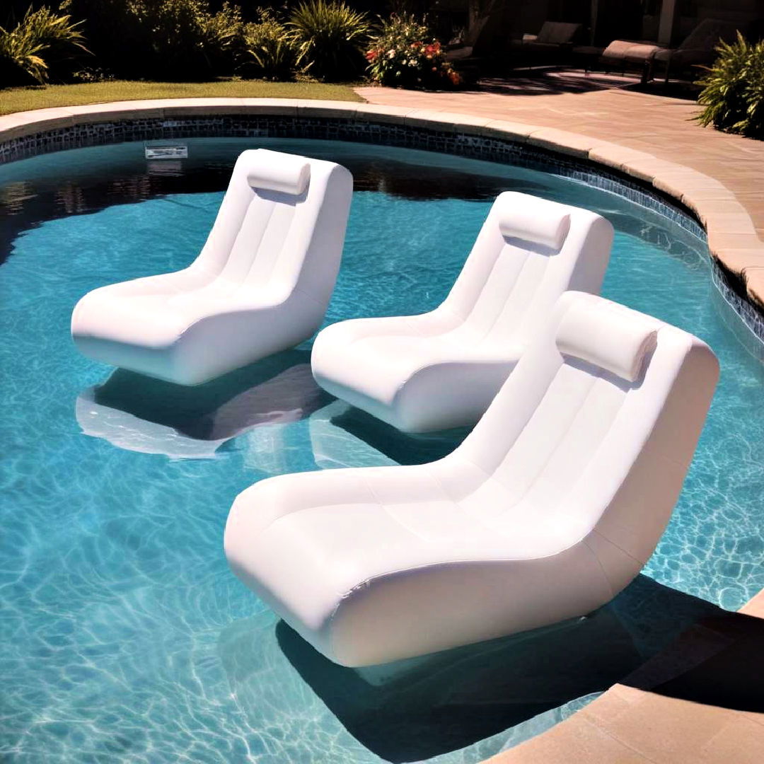 water resistant floating pool chairs - 20 Pool Furniture Ideas