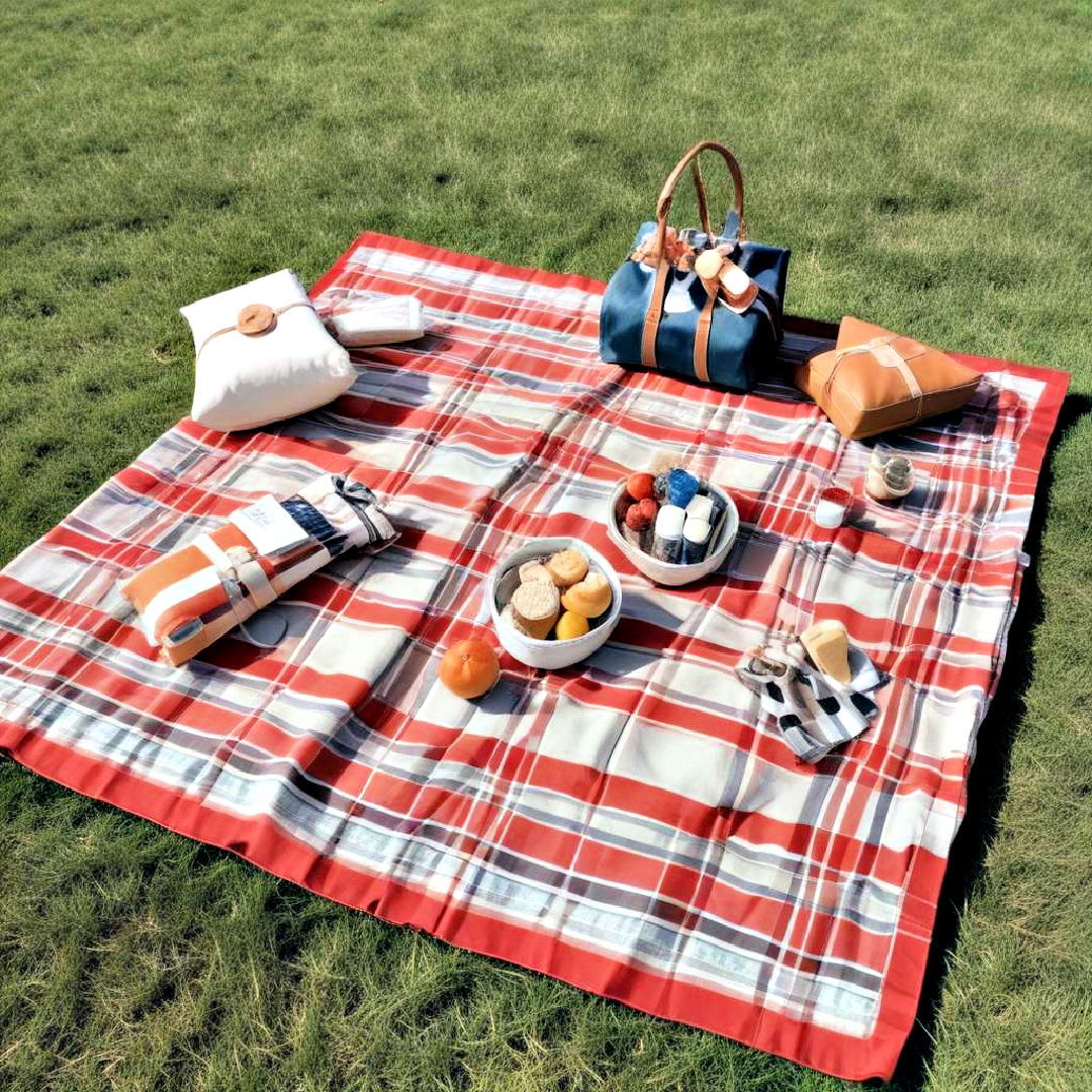 water resistant picnic blanket for outdoor seating - 40 Outdoor Seating Ideas