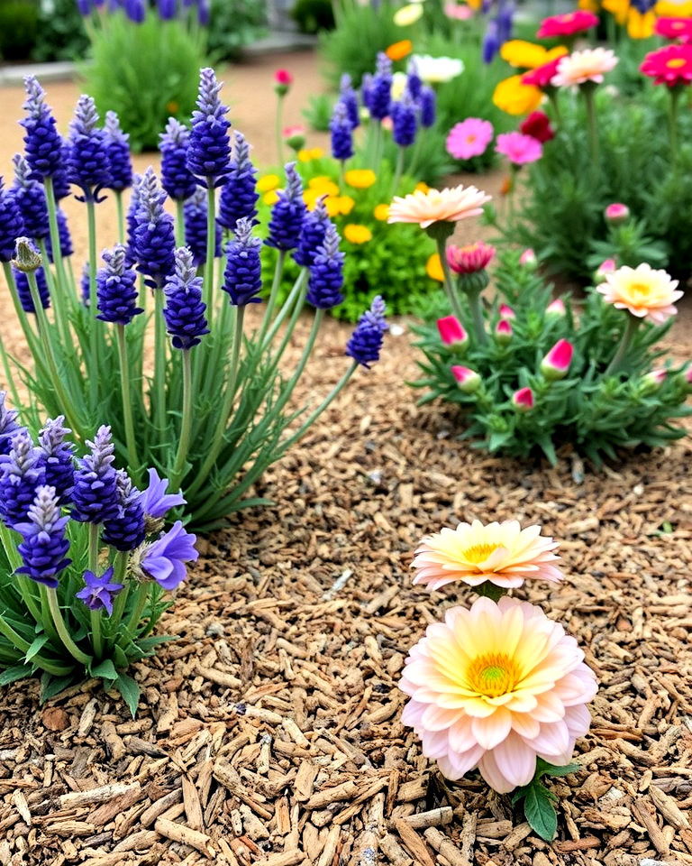 water saving mulched flower beds - 30 Drought Tolerant Landscaping Ideas