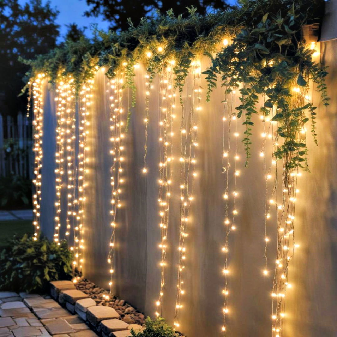 waterfall string lights for patio - 40 Patio String Light Ideas