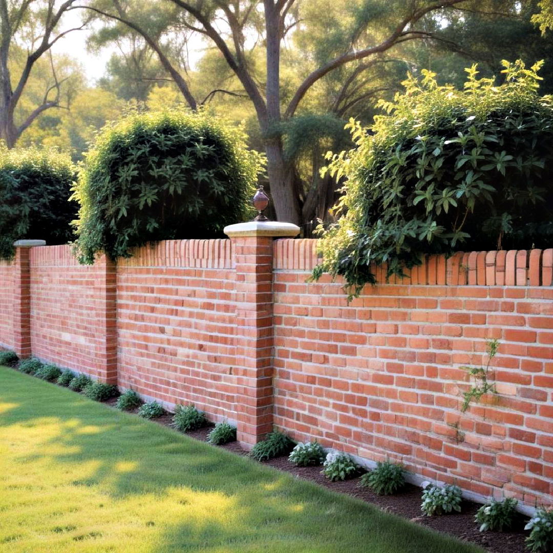 weather resistant brick fence - 25 Decorative Fence Ideas