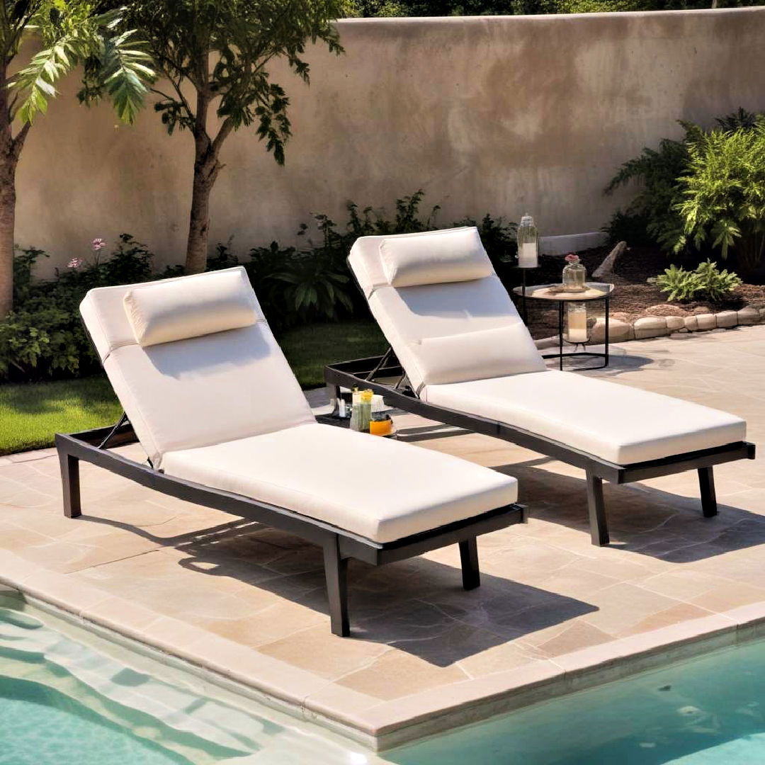 weather resistant chaise lounges - 20 Pool Furniture Ideas