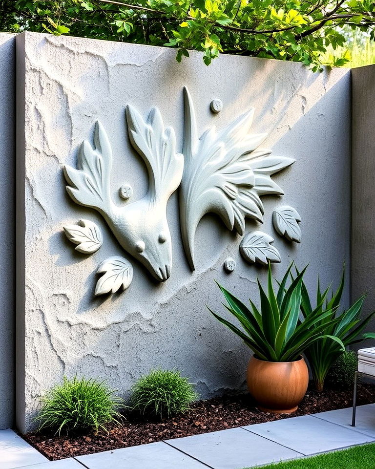 weather resistant concrete wall art - 25 Concrete Garden Ideas