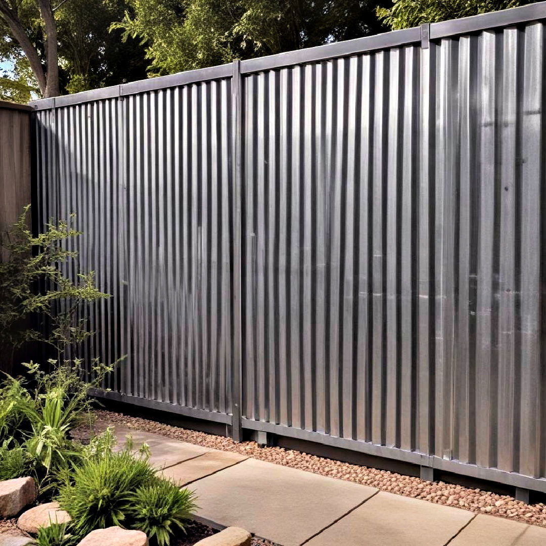 weather resistant corrugated metal panels - 30 Outdoor Privacy Screen Ideas
