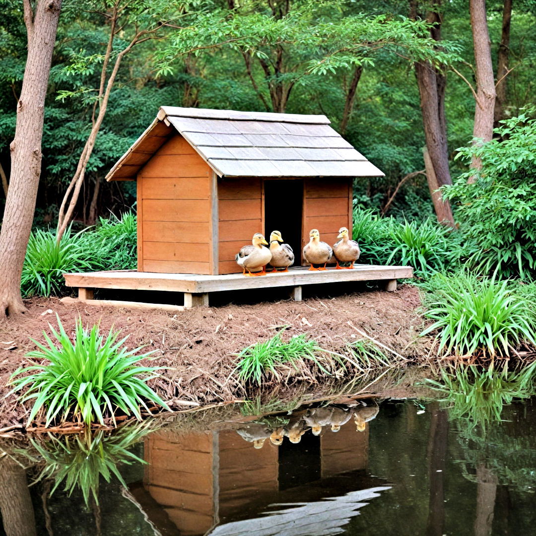weather resistant duck house - 15 Duck Pond Ideas