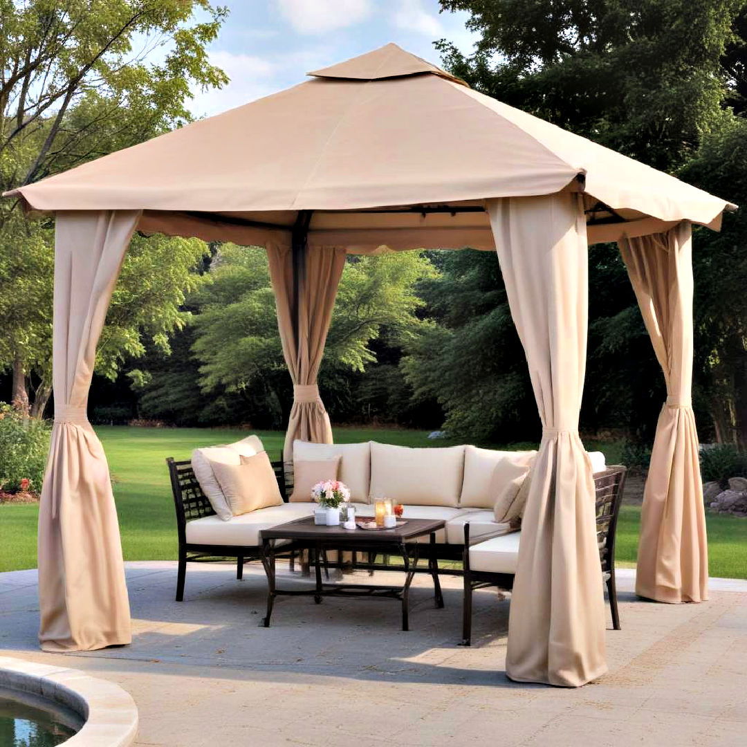 weather resistant fabric canopy gazebo - 40 Gazebo Design Ideas