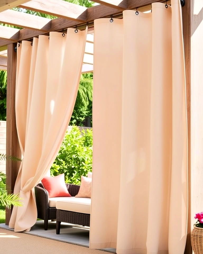 weather resistant outdoor curtains - 20 Garden Shade Ideas