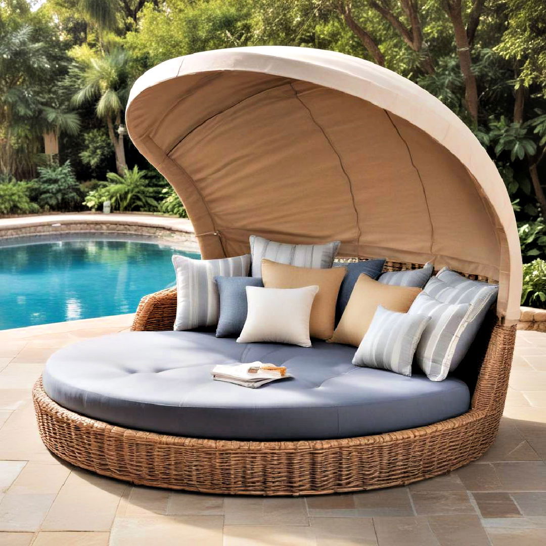 weather resistant outdoor daybed - 20 Pool Furniture Ideas