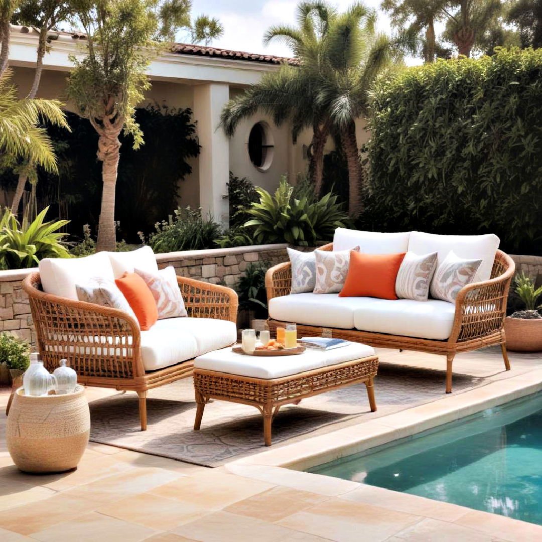 weather resistant outdoor sofas - 20 Pool Furniture Ideas