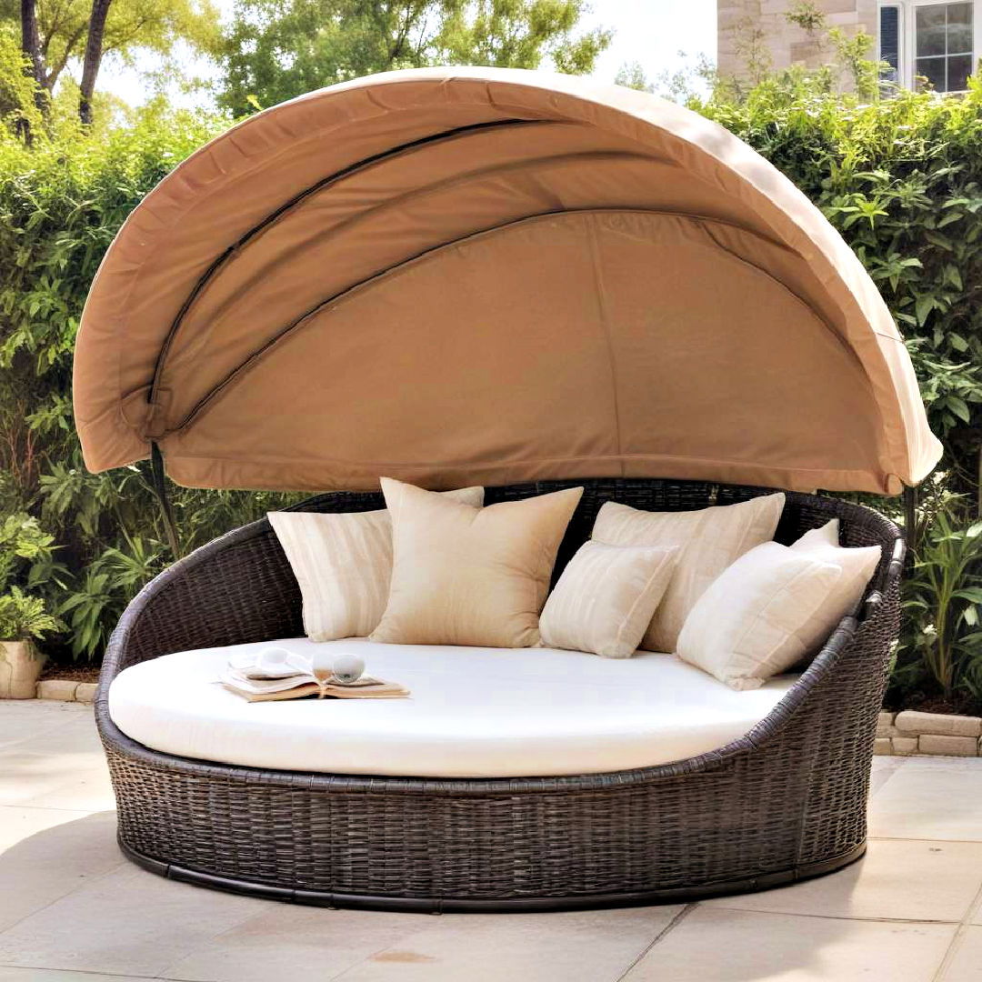 weather resistant patio daybed - 40 Outdoor Seating Ideas
