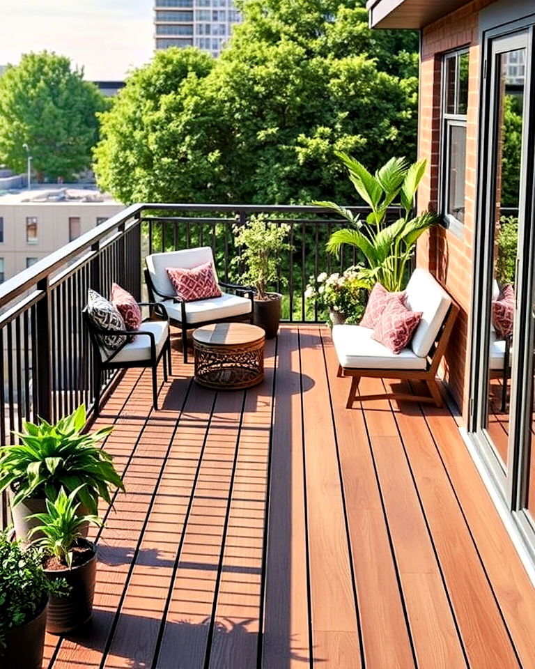 weather resistant pvc balcony decking - 20 Balcony Deck Ideas