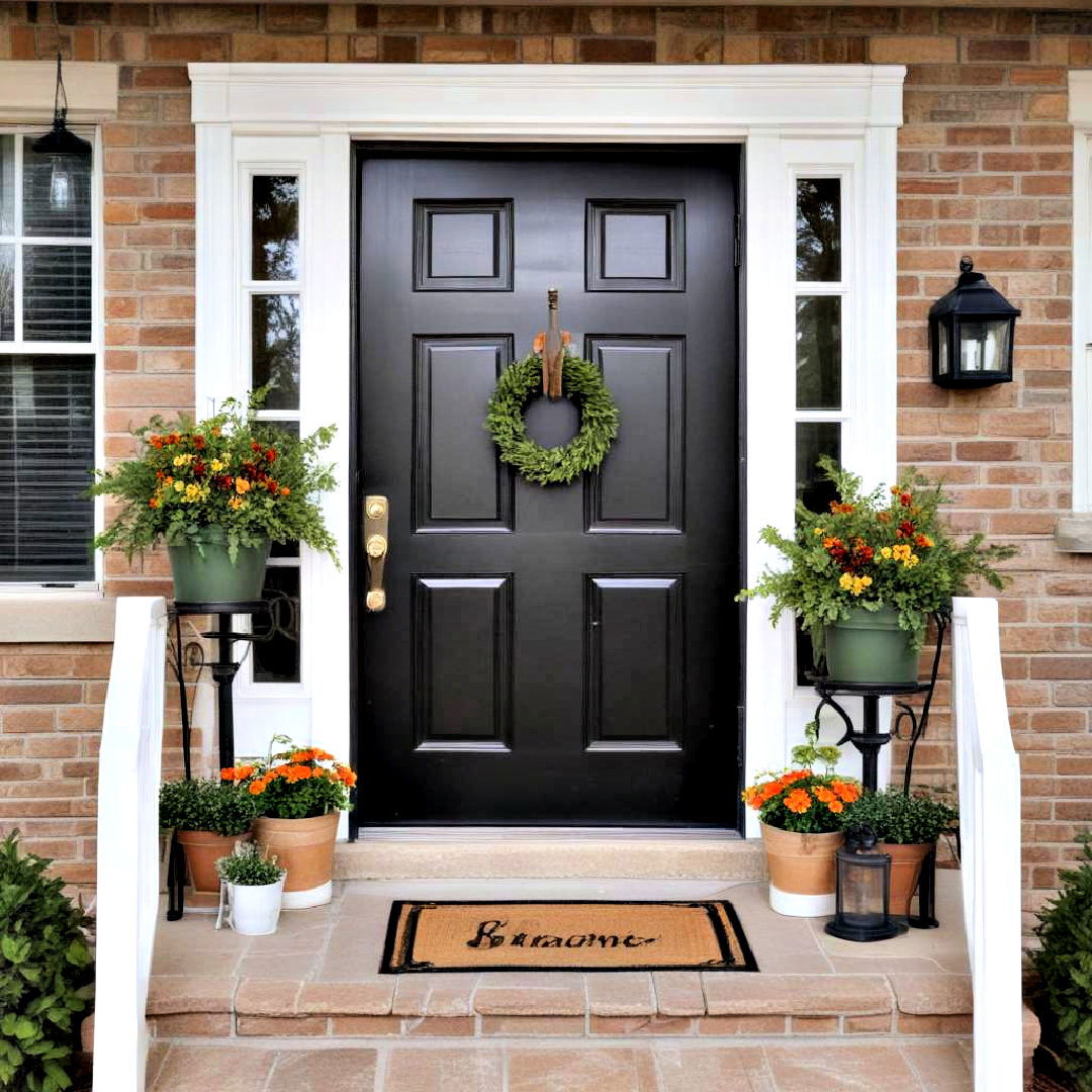 weather resistant seasonal decor - 40 Small Front Porch Ideas