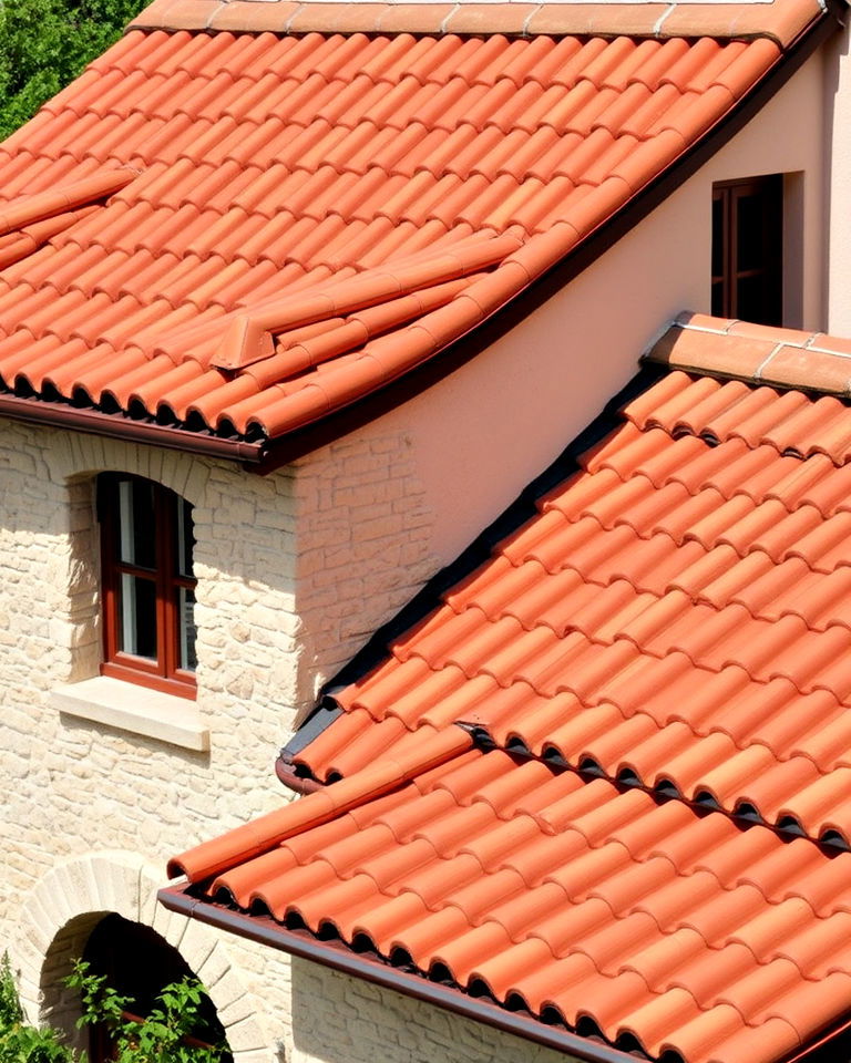 weather resistant terracotta roof tiles - 30 Traditional French Country House Exterior Ideas