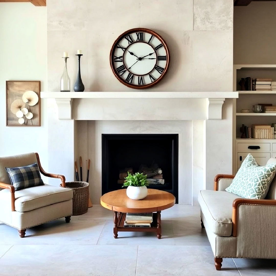 weathered limestone tiles ideas - 30 Farmhouse Fireplace Tile Ideas