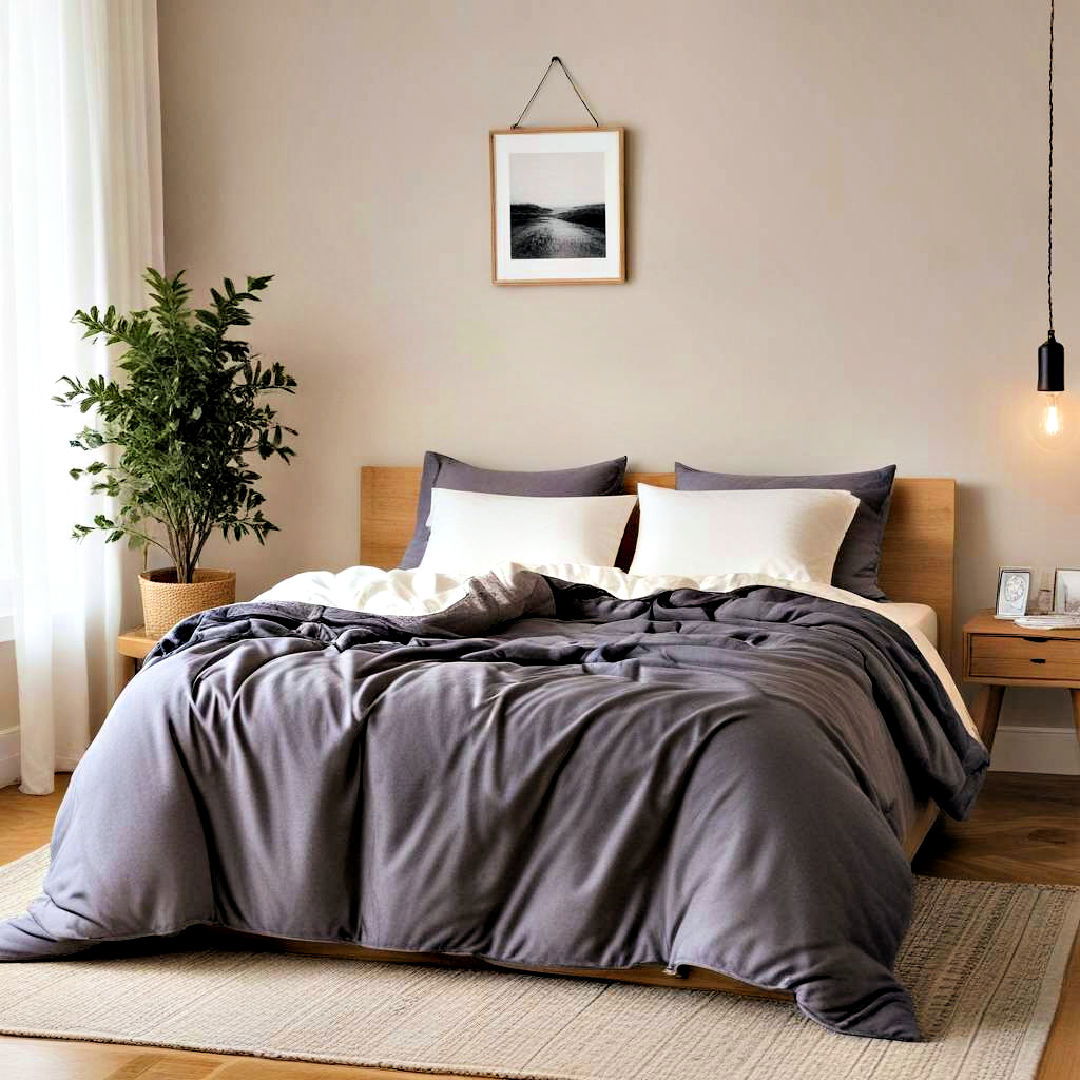 weighted blanket for cozy bedroom - 40 Cozy Bedroom Ideas