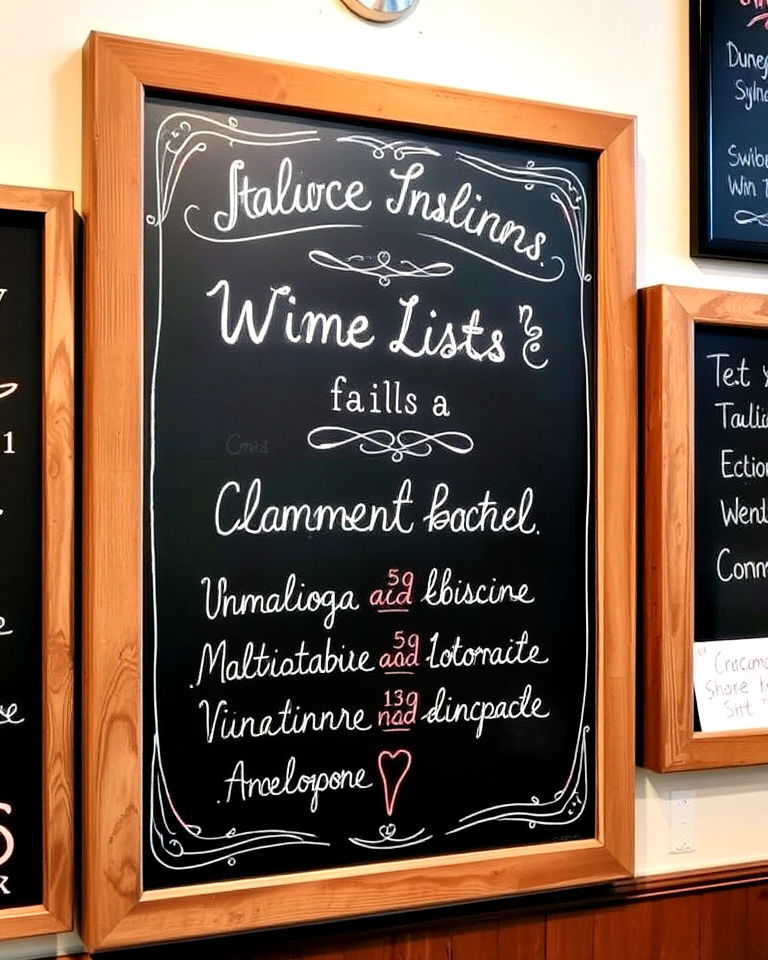 welcoming bistro style chalkboards - 20 Italian Restaurant Decor Ideas