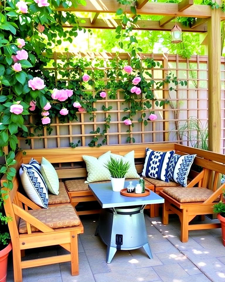 welcoming cozy outdoor seating nooks - 20 Farmhouse Garden Ideas