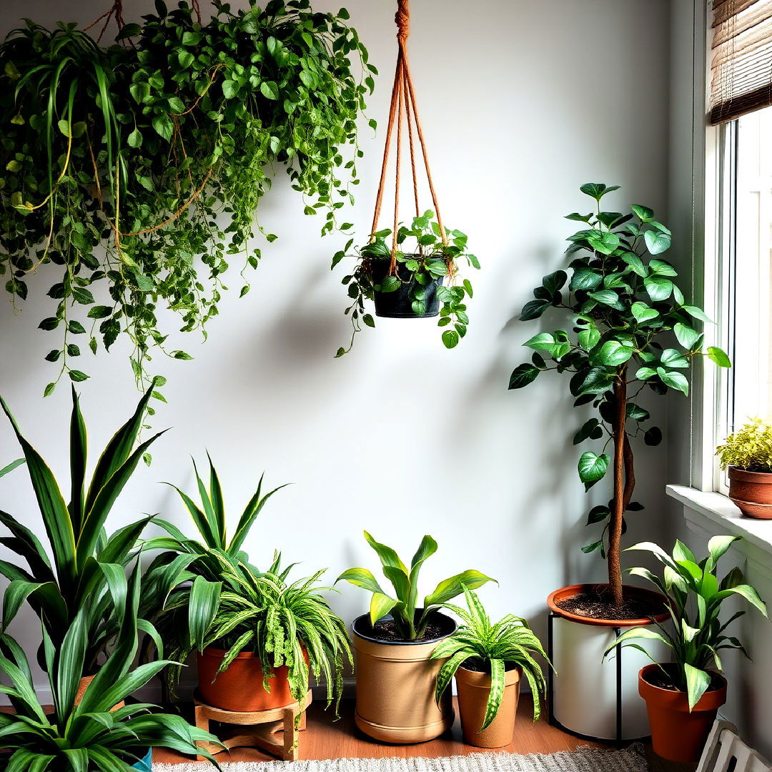 welcoming indoor plant corner - 40 Teen Hangout Room Ideas
