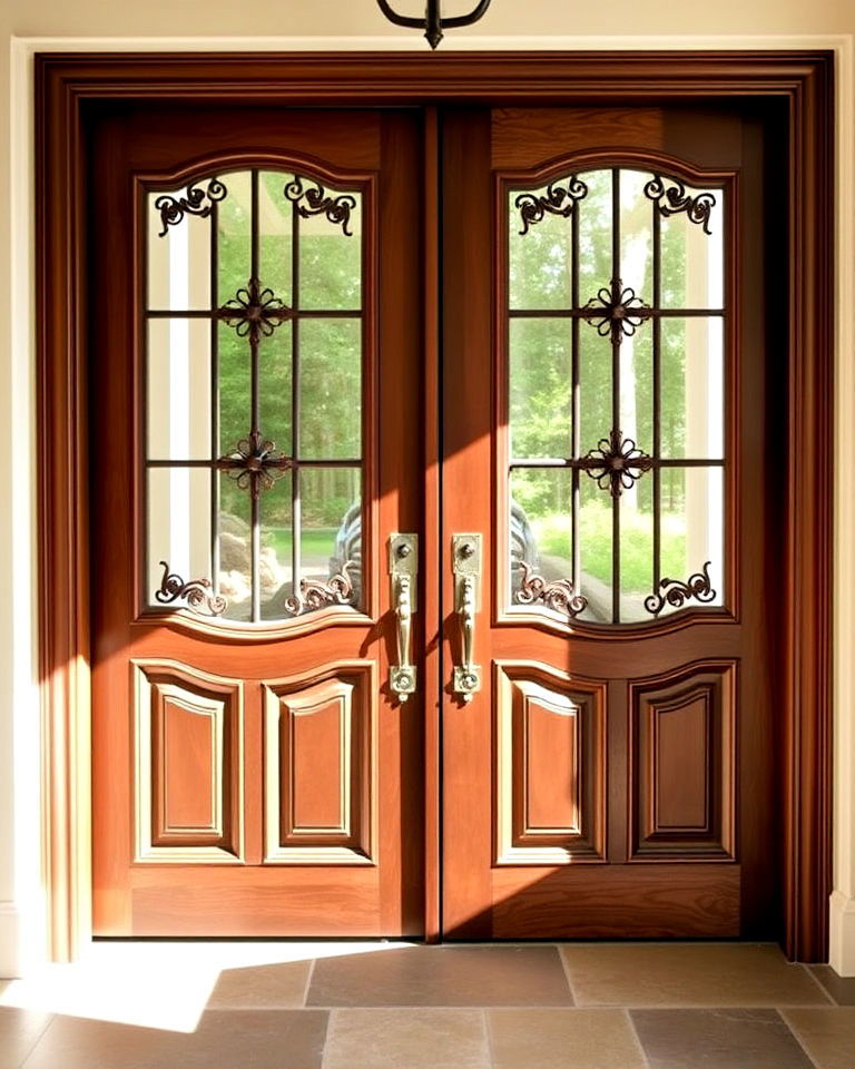 welcoming vibe double wooden doors - 20 Italian Interior Design Ideas