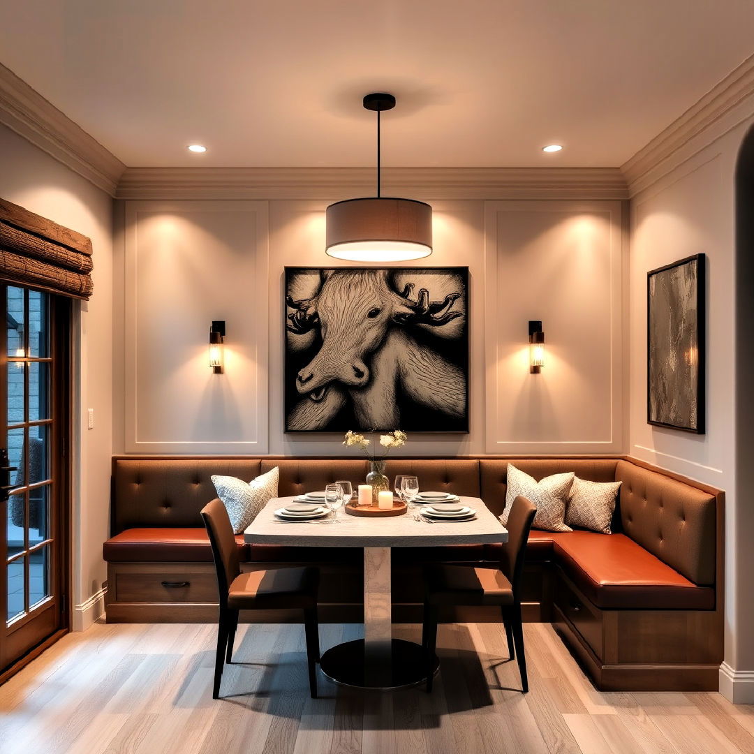 well lit dining space - 40 Banquette Seating Ideas