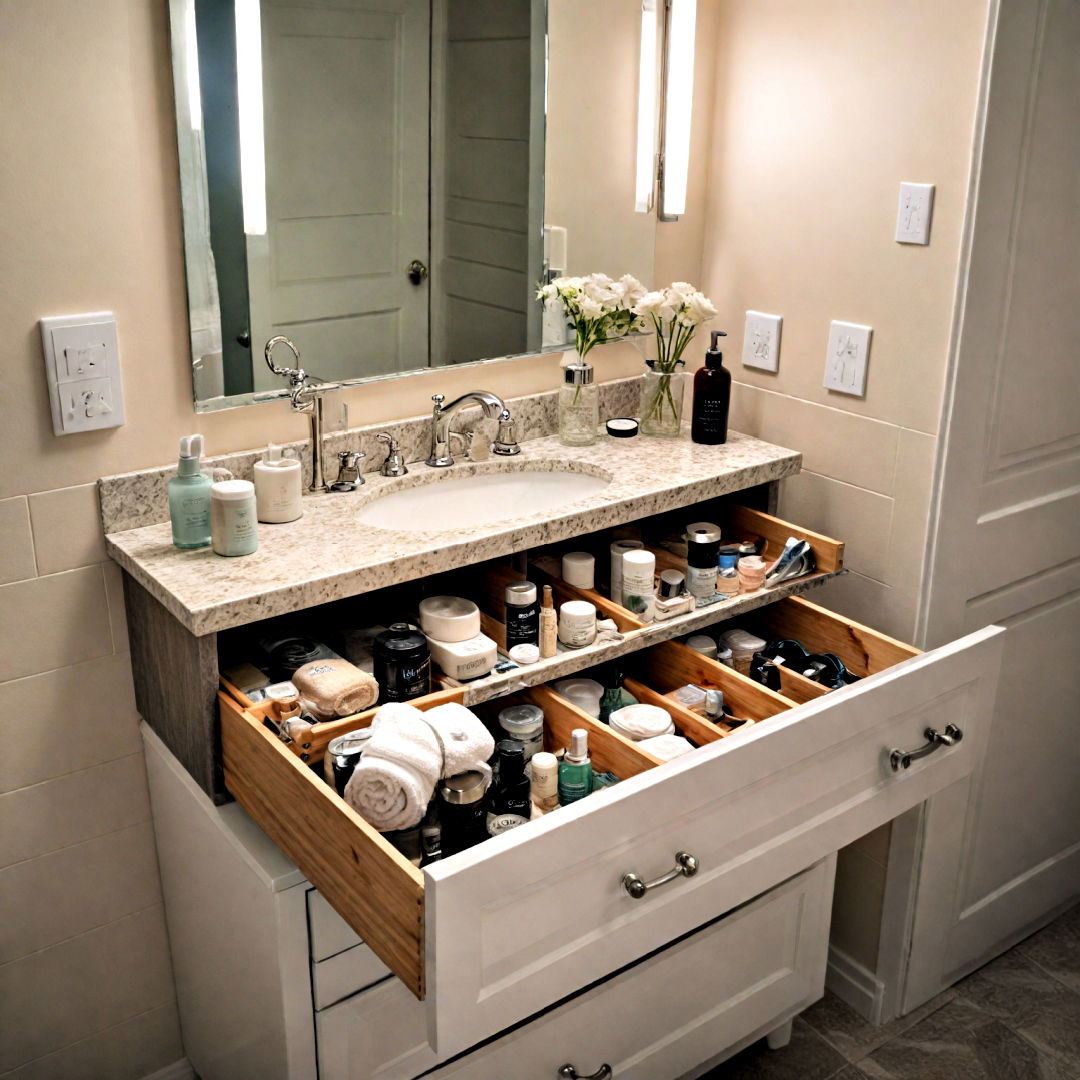 well organized bathroom vanity storage - 40 Bathroom Organization Ideas