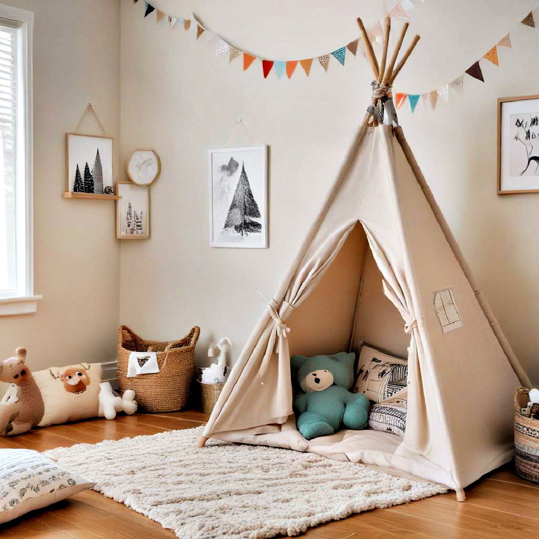 western inspired teepee for adventure - 40 Boys Room Ideas