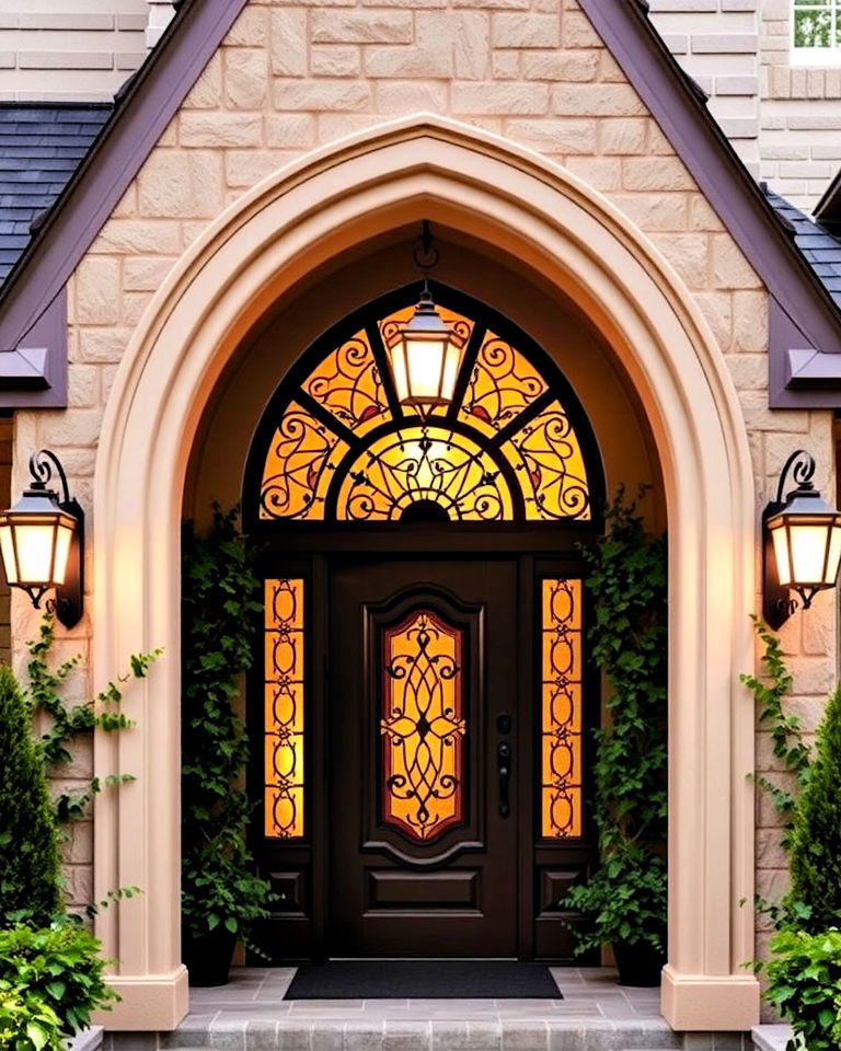 whimsical arched cottage front door - 25 Cottage Front Door Ideas